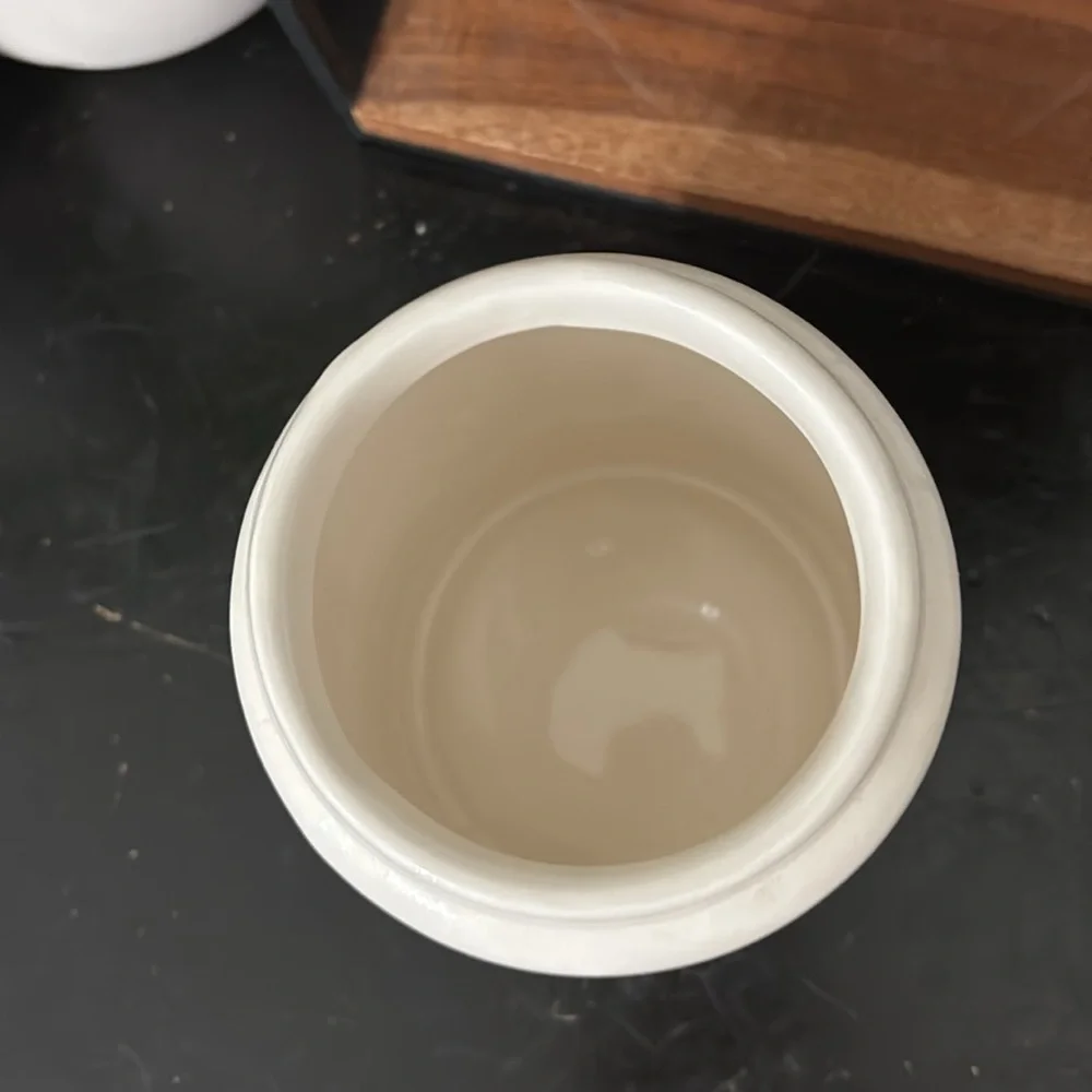 NWT Rae Dunn White Ceramic Kitchen Canister